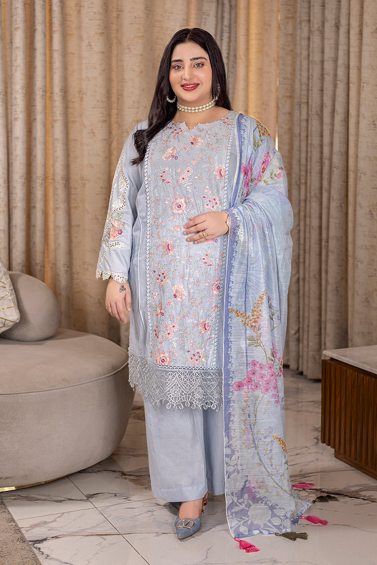 Heavily Embroidered Cotton Suit