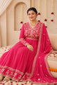  Hot Pink Pakistani Plus Size Dress