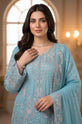Ice Blue Embroidered Pakistani Chiffon Suit