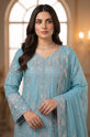 Ice Blue Embroidered Pakistani Summer Dress