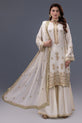 Ivory Pakistai Party Wear sharara dress