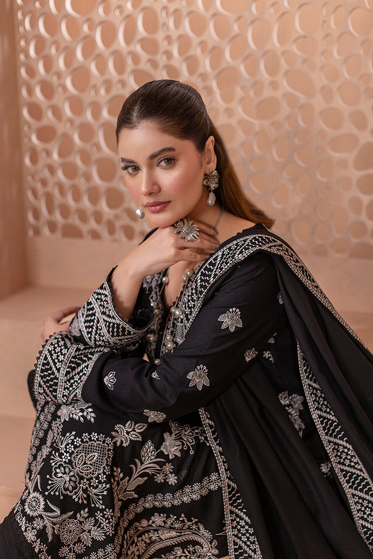 sachin and babi light blue dress Pakistani Embroidered Black Dhanak Suit UK