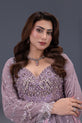 Lavender Pakistani Party Wear Dress