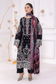 Lavender Readymade Black Pakistani Party Wear Dress