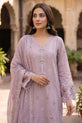 Lilac Embroidered Casual Dress