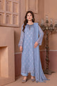 Luxury Blue Chiffon Dress UK