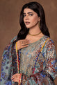 Luxury Dusty Blue Pakistani Eid Dress