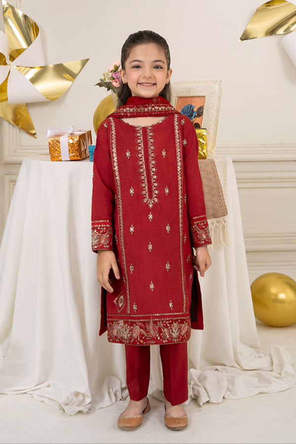 Maroon Dress For Kids 