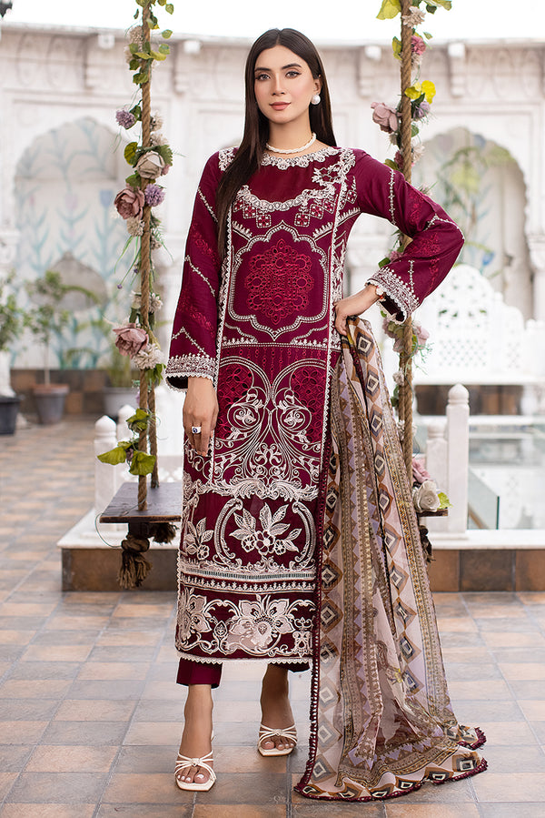 Maroon and White Dress