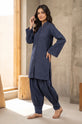 Midnight Navy Pakistani Cotton Dress