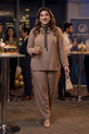 Mocha and Taupe Readymade Western Party Wear Dress