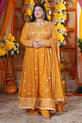 Mustard Gold Pakistani Dress