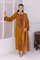 Mustard Gold Pakistani Party Wear Dress