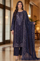 Navy Blue Embroidered Dress For Eid 