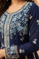 Navy Blue Embroidered Pakistani Formal Dress
