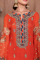 Orange Pakistani Mehndi Dress