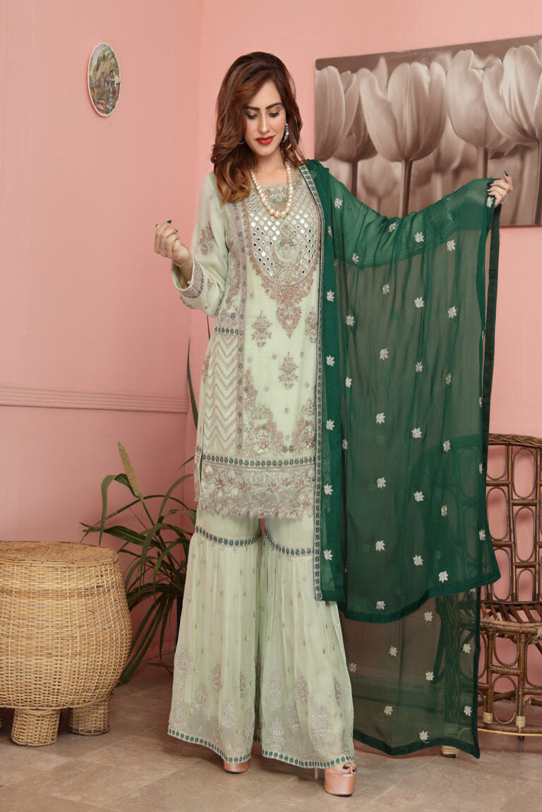 Readymade Formal Sharara Dress-ZN03