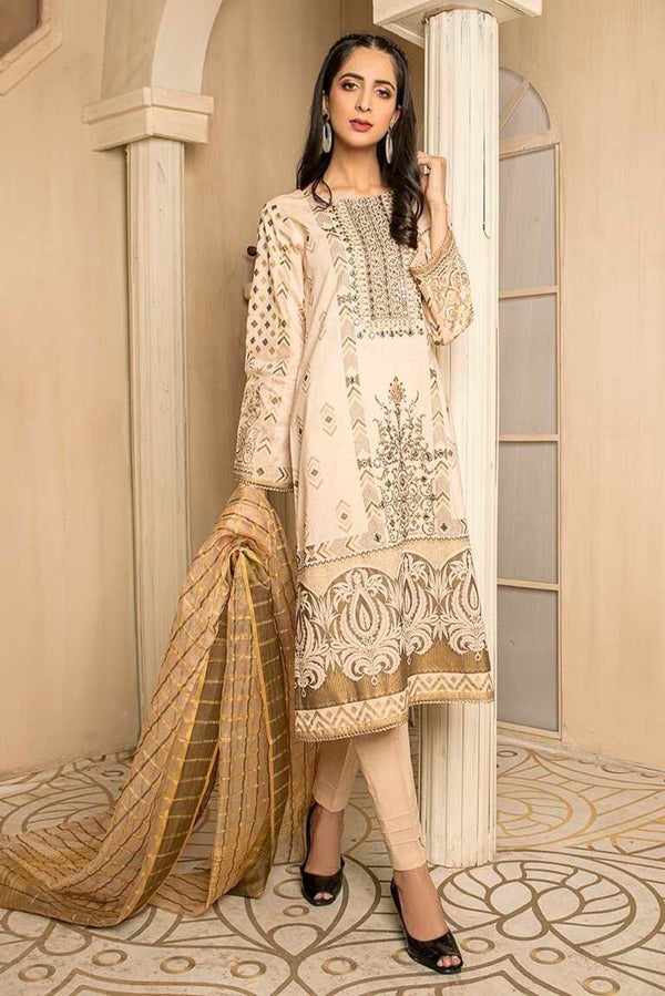 Readymade Cotton  Embroidered Suit-MD04 - Rang Jah