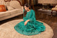 Pakistani Mehndi Dress Sea-green  Color