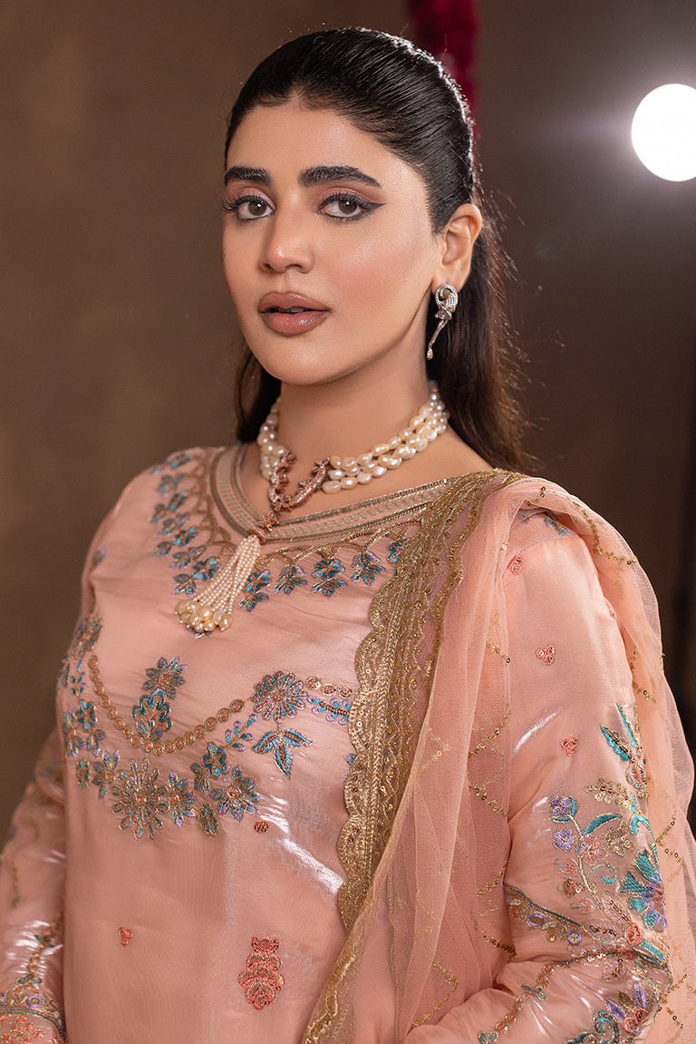 Pakistani Mehndi Peach Dress