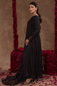 Pakistani Plus Size Embroidered Black Dress