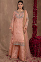 Peach Color Pakistani Plus Size Dress