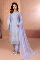Powder Blue Cotton Readymade Dress
