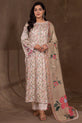 Printed Light Beige Pakistani Dress