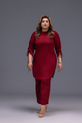 Red Georgette Co-ord Pakistani Plus SIze Dress