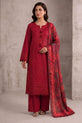 Red Readymade Cotton Suit