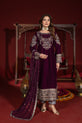 Regal Plum Pakistani Party Wear Dress