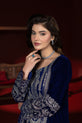 Royal Blue Velvet Outfit For Women
