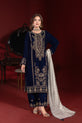Royal Deep Blue Pakistani Plus Size Dress