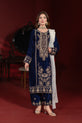 Royal Deep Blue Pakistani Winter Dress