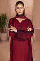 Royal Maroon 3-piece Pakistani Casual Dress