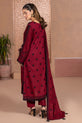 Royal Maroon 3-piece Pakistani Plus Size Dress