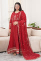 Ruby Red Chiffon Ready-Made Anarkali