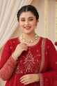 Ruby Red Pakistani Dress
