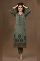 Sage Green Pakistani Dhanak Dress