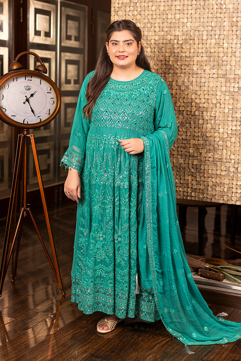 Sea-green dress For formal events