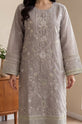 Silver Grey Embroidered Pakistani Winter Dress