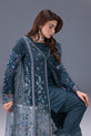 Teal Blue Pakistani Party Wear Dress