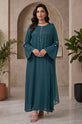  Teal Georgette Chiffon Suit 
