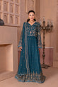 Teal Pakistani Maxi Eid Dress