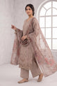 Dusty Mushroom Beige with Boring Embroidery & Printed Dupatta-GU773