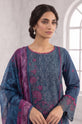 Teal Embroidered Cotton Straight Suit with Print Silk Dupatta - GU759