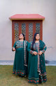 Emerald Meher – Embroidered Chiffon Maxi Dress with Chiffon Dupatta-GU736