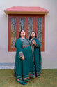 Emerald Meher – Embroidered Chiffon Maxi Dress with Chiffon Dupatta-GU736