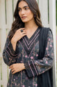 Printed Cordury 3-Piece Suit with Chiffon Dupatta-007