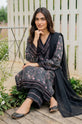 Printed Cordury 3-Piece Suit with Chiffon Dupatta-007